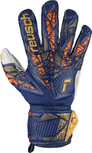 Reusch Attrakt Grip - Premium Blue/Gold - Size 10