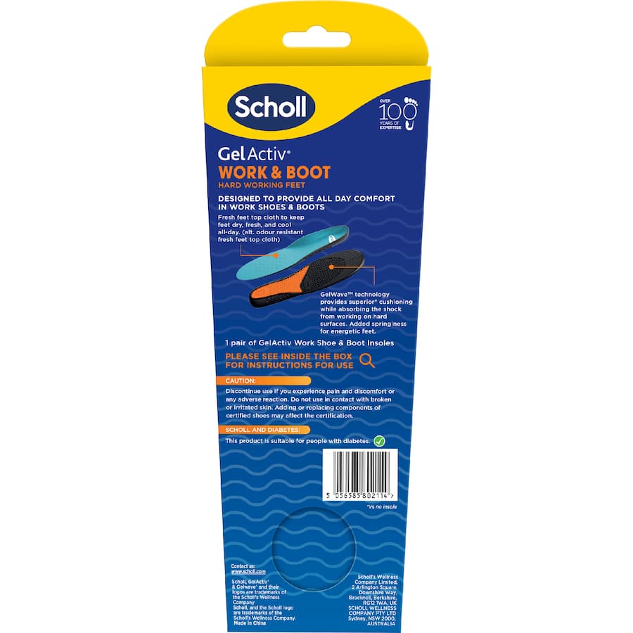 Scholl Gel Activ Insoles Work & Boot Small 1 pair