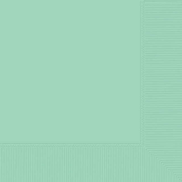 Cool mint 2-ply beverage napkins, 50 pack, perfect for gatherings, stylish and absorbent for drinks and appetizers.