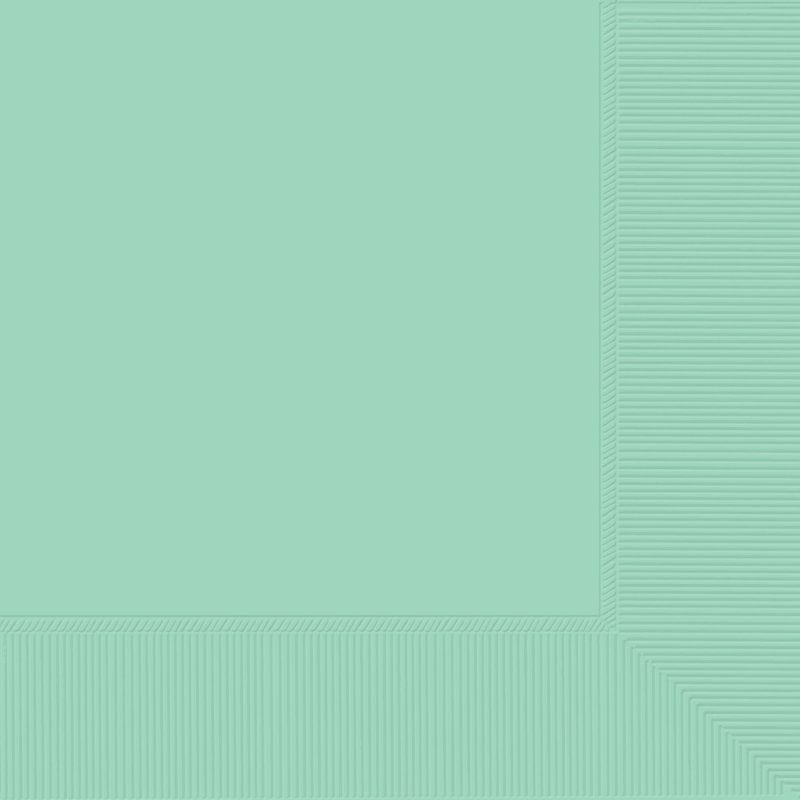 Cool mint 2-ply lunch napkins in a pack of 50, perfect for parties and everyday meals, eco-friendly and stylish.