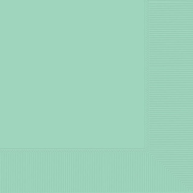 Cool mint 2-ply lunch napkins in a pack of 50, perfect for parties and everyday meals, eco-friendly and stylish.