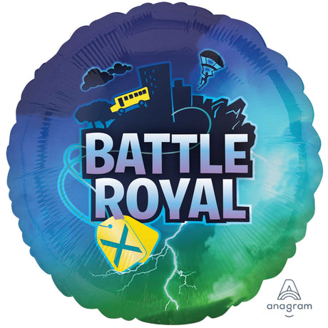 Vibrant 45cm Battle Royal self-sealing foil balloon, ideal for parties and celebrations, adds fun and flair.