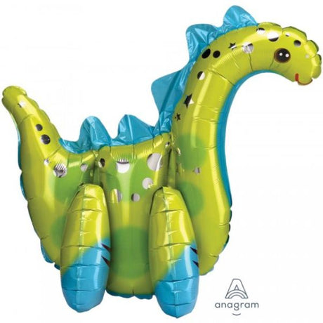 Vibrant Multi-Balloon Stegosaurus Dinosaur foil balloon, perfect for dino-themed parties and celebrations.