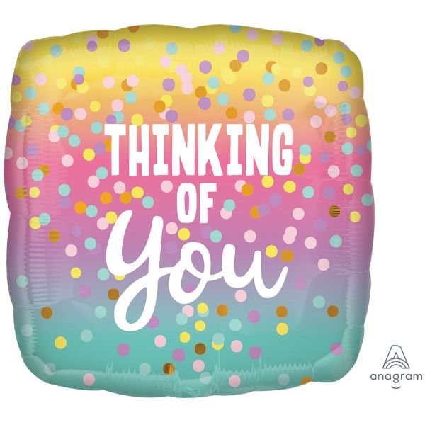 Balloon - 45cm Standard HX Thinking of You Pastel Dots