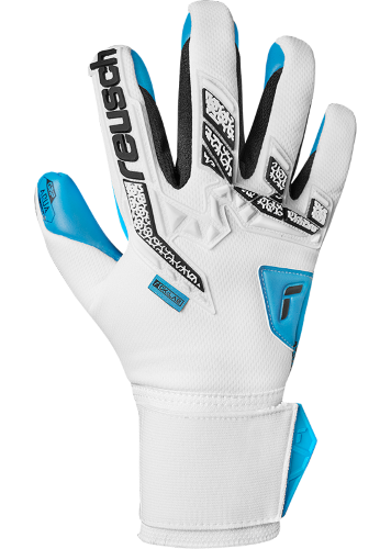 Gloves  - Attrakt Freegel Aqua - White/Black/Aqua Blue - Size 8