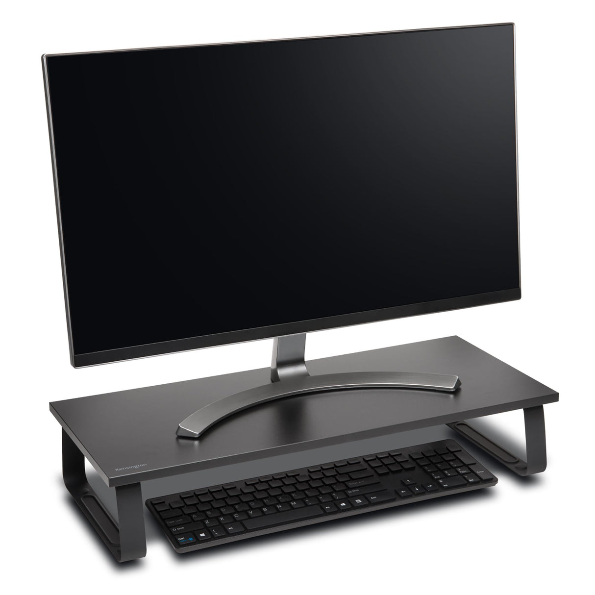 KTG Slim Monitor Stand elevates screens up to 32 inches, promoting ergonomic posture and maximizing desktop storage.