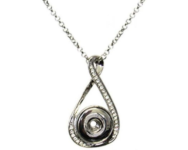 Elegant Snap REDFOX Diamante Infinity Necklace, 47 cm with extension, showcasing sparkling diamantes in an infinity design.