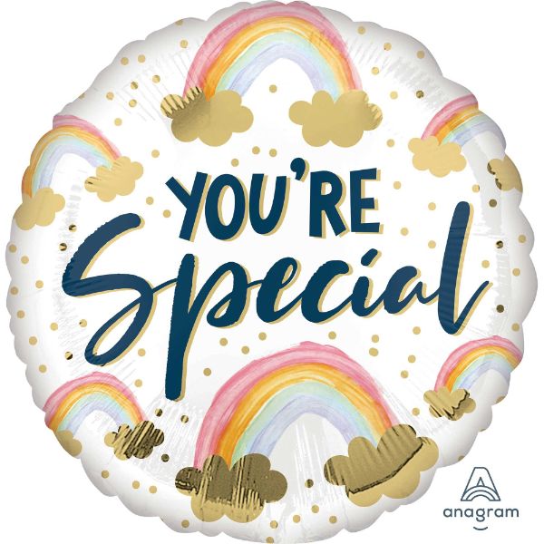 Balloon - 45cm Standard HX You're Special Painted Rainbows