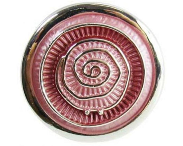 Vibrant pink rose design accessory, stylish and durable for any occasion with secure snap closure.
