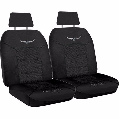 Rmw Jacquard Seat Covers Black Size 30 -R.M.WILLIAMS