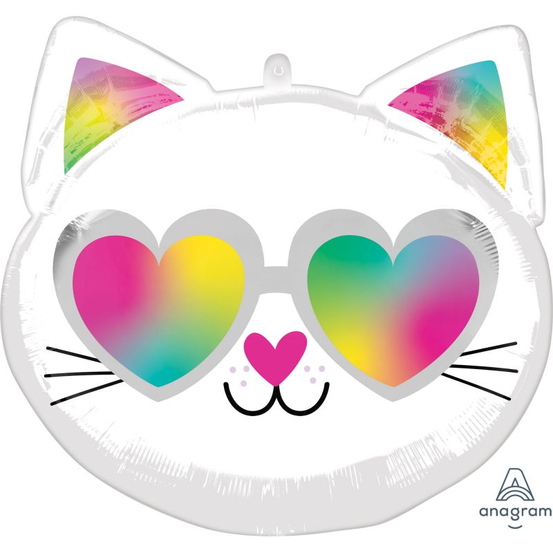 Standard Shape Xl Cool Kitty Face 2-Sided Design