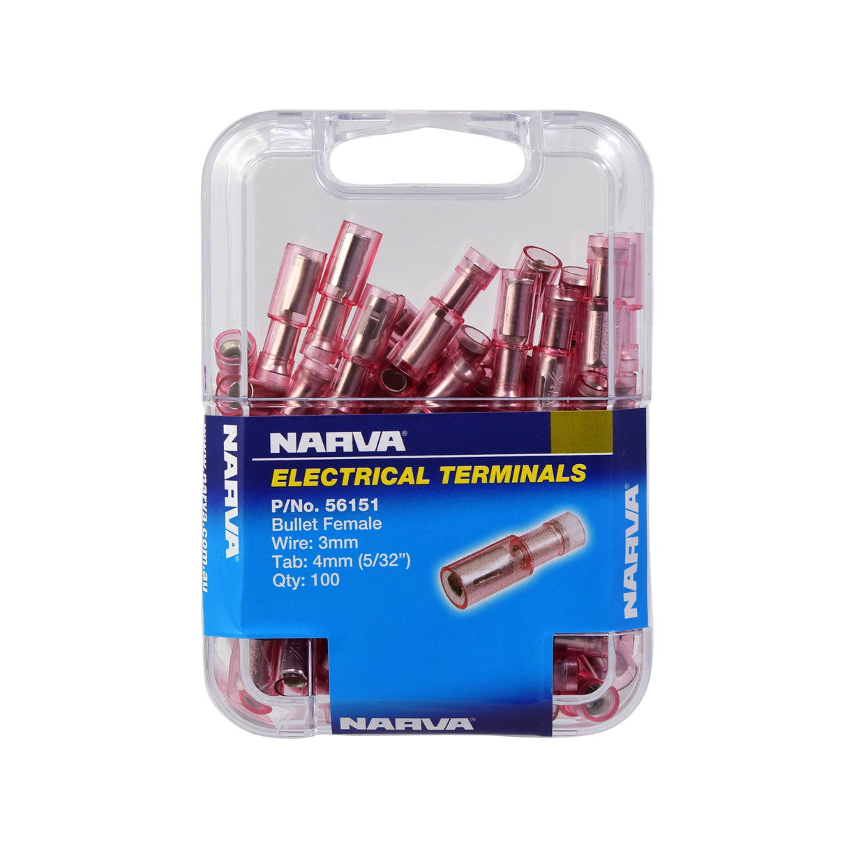 Female Bullet Terminal - 4.0mm (Red - 100 Pack) (56151)