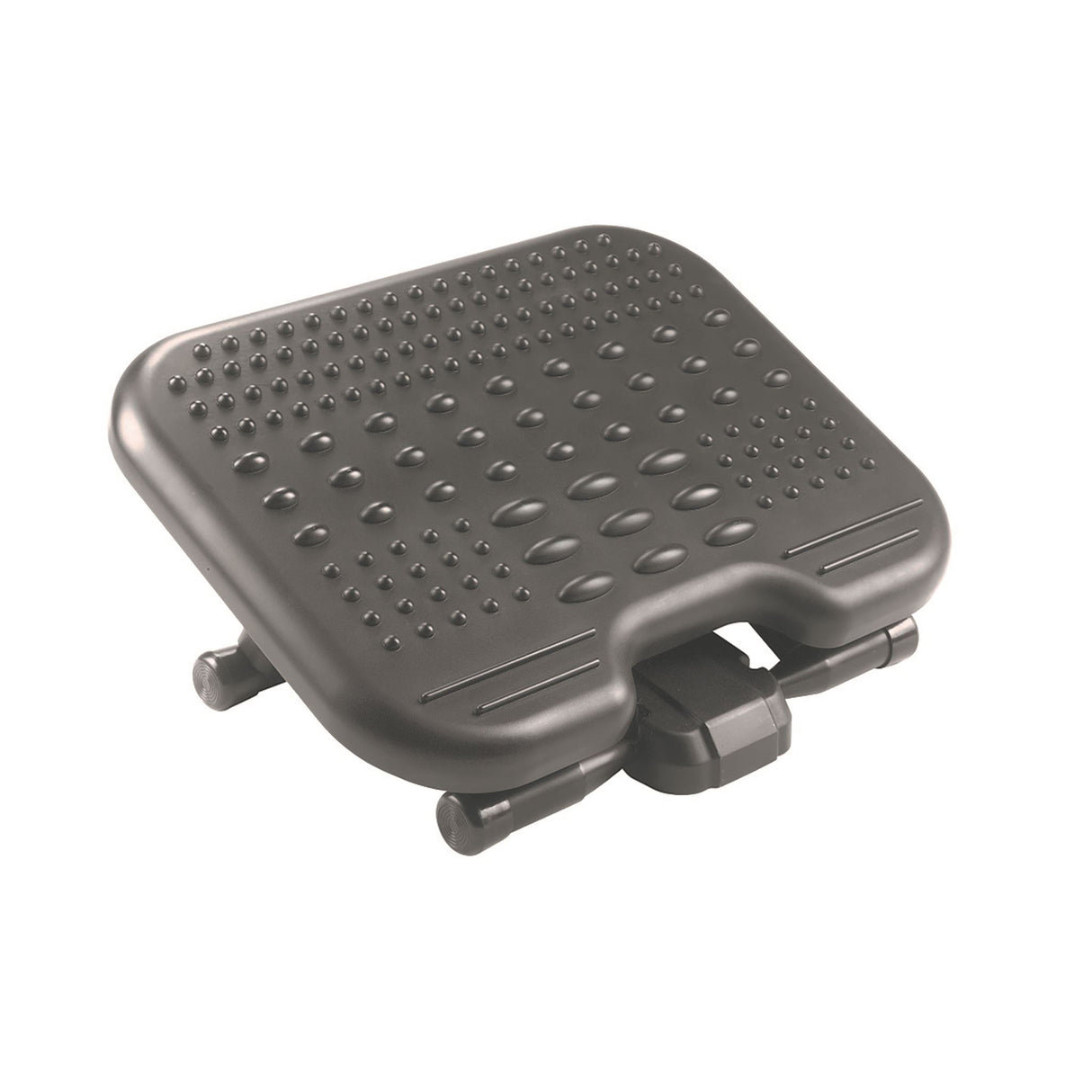 Ergonomic Kensington Footrest Solemassage, adjustable height and tilt for enhanced comfort and circulation while sitting.