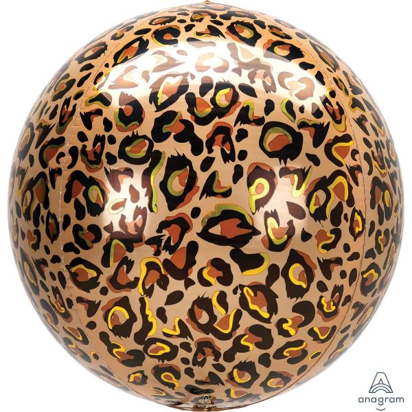 Orbz XL leopard print balloon, perfect for bold party decor and celebrations, floats majestically for unforgettable moments.