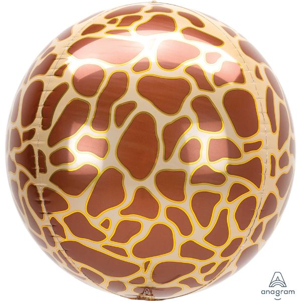 Orbz XL Giraffe Print balloon, vibrant wildlife-themed decoration perfect for parties and celebrations.