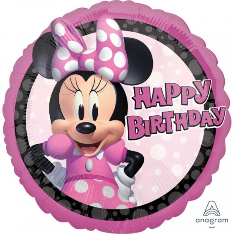 45cm Standard Hx Minnie Mouse Forever Happy Birthday