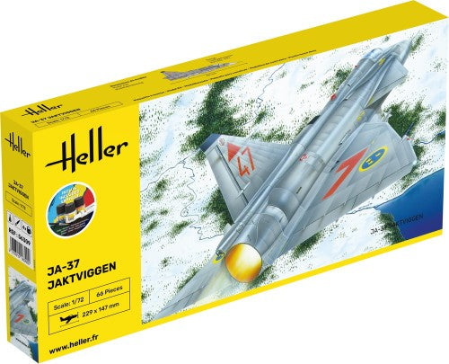 Model Kit - HELLER STARTER KIT JA-37 JAKTVIGGEN