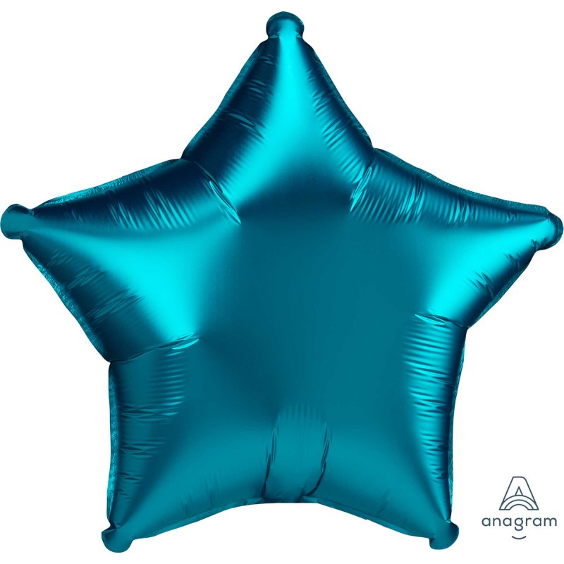 Foil Balloon - Standard XL Satin Luxe Aqua Star (45cm)