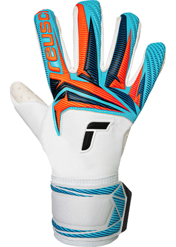 Gloves  - Reusch Attrakt SpeedBump - White/Light Blue - Size 9