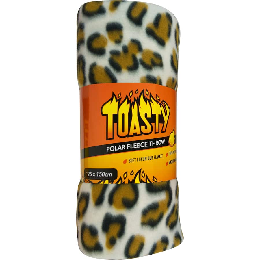 Toasty Blanket Polar Fleece Throw Assorted Each