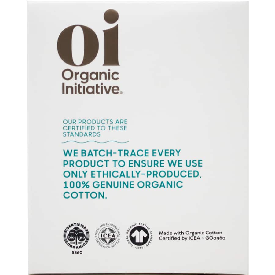 Oi 100% Organic Cotton Pads Ultra Thin Super 10pack
