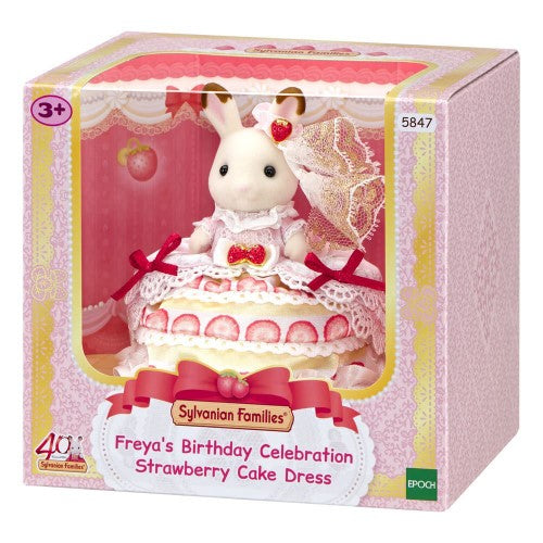 Sylvanian Families Play Set - Freya's Birthday Celebration Strawberry Cake Decoration