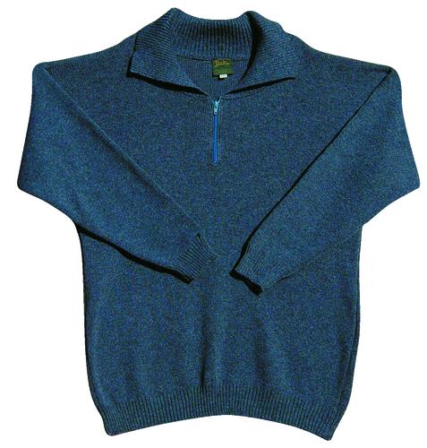 BJ6 DROVER JERSEY ZIP & COLLAR - Navy (Size: XL)