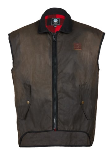 Swanndri Oilskin Foxton Vest - Brown (Size: M)
