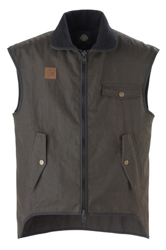Swanndri Oilskin Levels Vest - Brown (Size: M)
