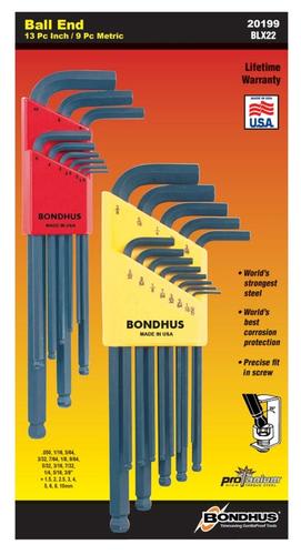 Double (BLX13 & BLX9) 22pc L-Wrench Set BLX22