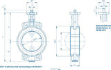 Butterfly Valve WAFER Z011A 316EPE Water Type 250mm