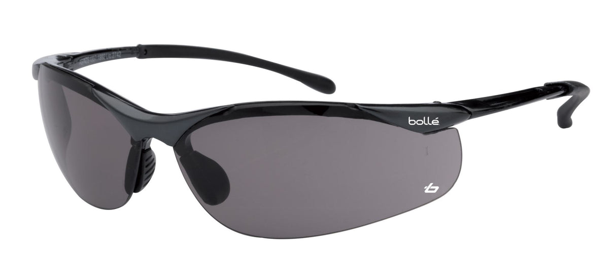 Bolle Contour Safety Glasses, Smoke Lens (Pair)