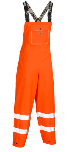 Tornado, Hi Vis PU/PVC Bib Over Trouser - Fluro Orange - XL
