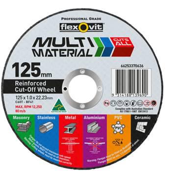 125 x 1 x 22mm Cut Off Disc Multi-Material (Each)