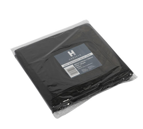 Harveys Refuse Bag - Black Drum Liner 120L 600 x 325 x 1200mm 30 (Pack)
