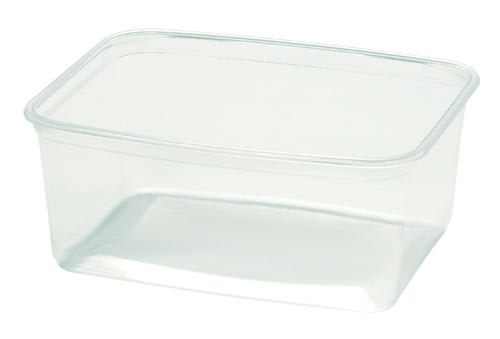 Huhtamaki 1000TP Natural PP Rectangular Container 1200ml 35/packx8/case (Pack)