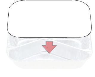 Lid 7421LB for 7421 Aluminium Takeaway Tray 148 x 209mm 500/case