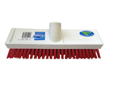Browns Deck Scrub Brush Head Screwfit Red Fill 254mm (Each)