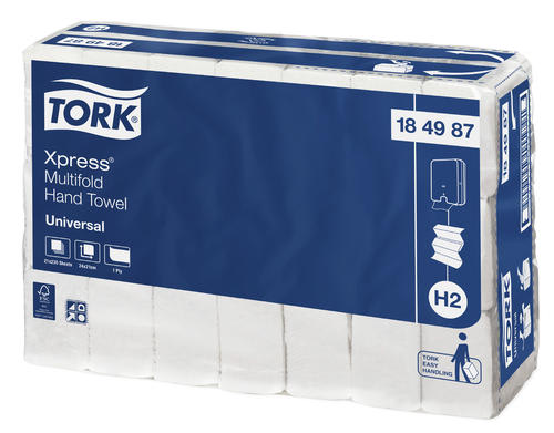 Tork H2 Xpress 1ply Multifold Paper Towel 230 Sheets (Case of 21 Packs)