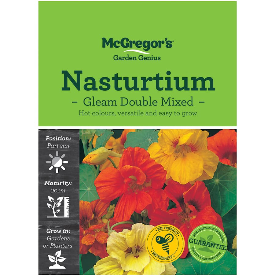 Mcgregors Flower Seeds Nasturtium Gleam