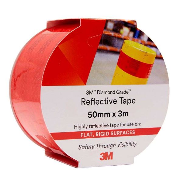 3M Diamond Grade Reflective Tape 983-72 Red-50mm x 3m-Roll