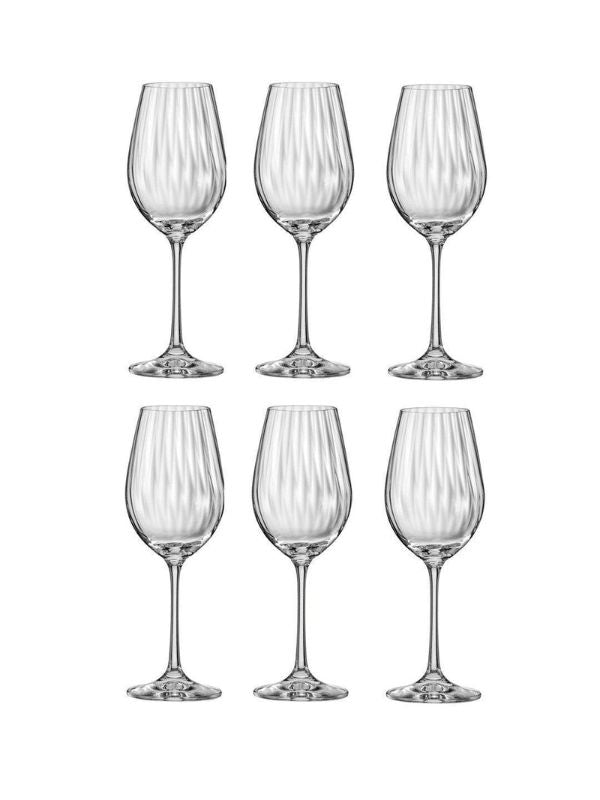 Bohemia Crystal Set Of 6 Waterfall Wine Glass