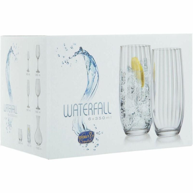 Bohemia Waterfall High Ball Set/6 350ml
