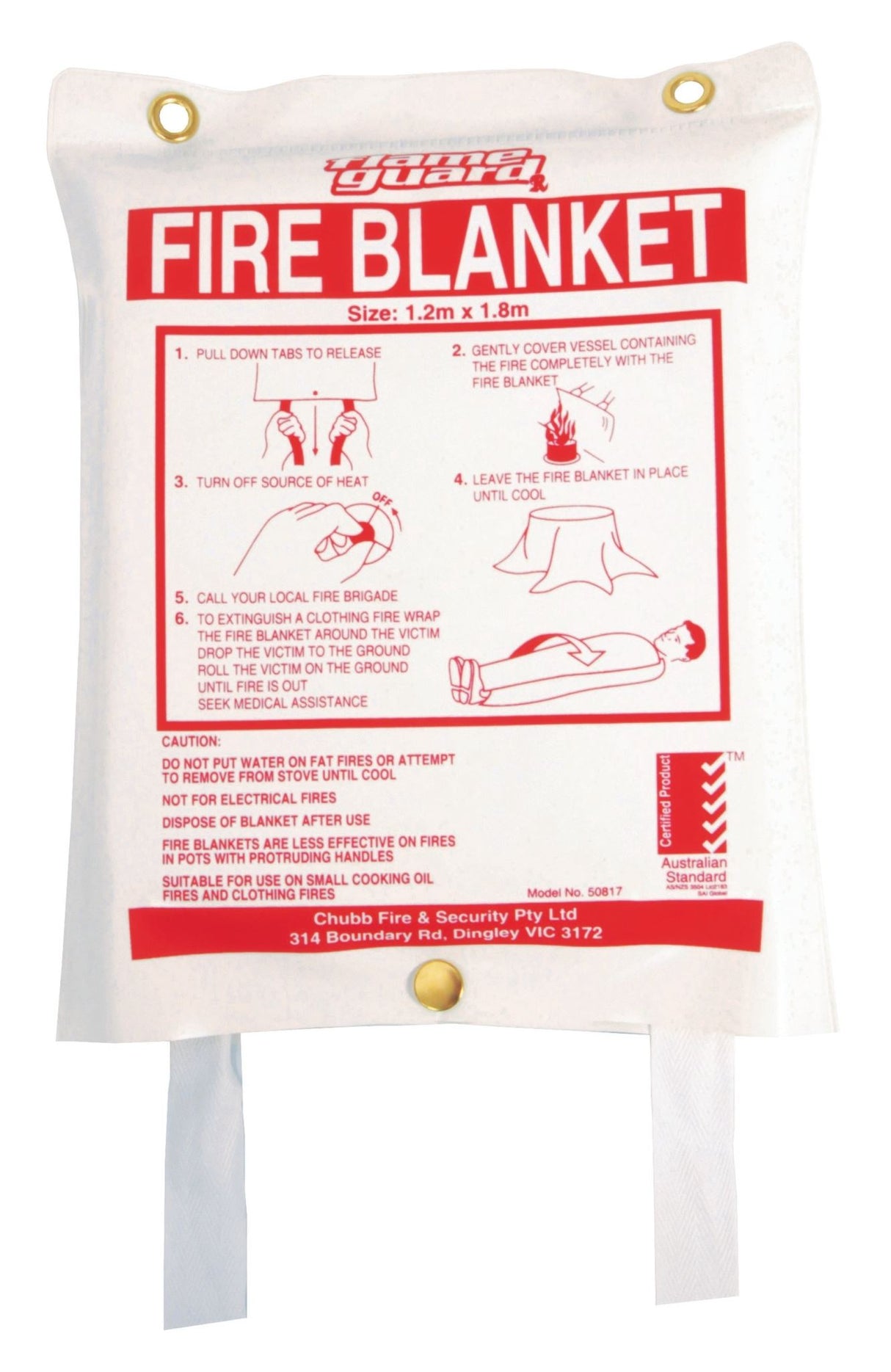 FlameGuard Fire Blanket, 1.0mx1.0m