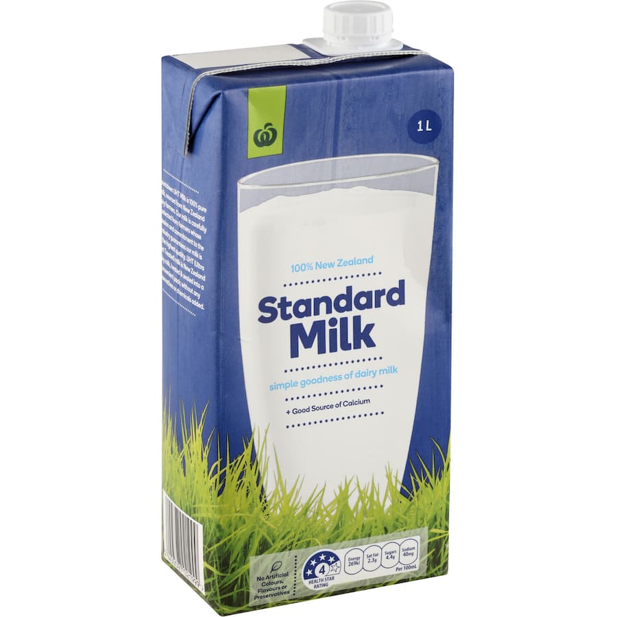 Woolworths Milk Standard Uht Carton 1L