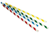 Paper Straws (Mixed colours and straight) (250 per Pack)