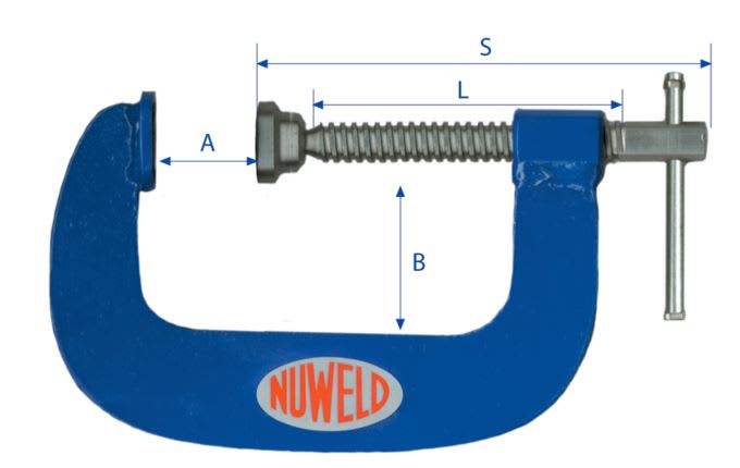 Standard NUWELD Clamp G Bar 350mm