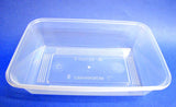 Wide Base Rectangular Container Food Tray - 980ml-220 x 149 x 53mm-500/case-Case