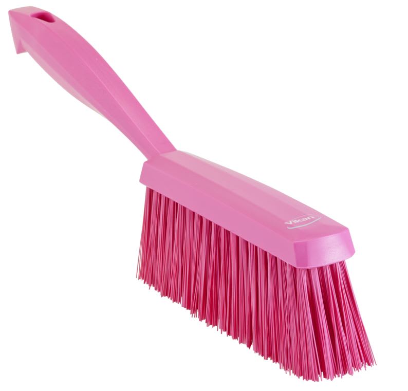 Vikan Hand Bannister Brush, Medium Bristle 330mm - Pink
