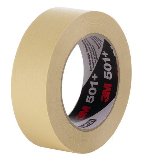 3M 501+ Specialty High Temperature Masking Tape 18mm x 55m 1 (Roll)